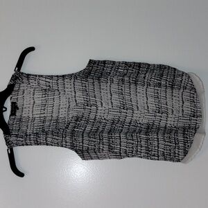 A. Byer Black and White Textured Tank Top